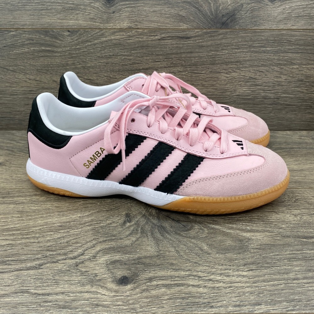 Adidas Samba MN Sneakers Mens 9 Womens 10 Pink Black Gum JI3182 Retro Low Top